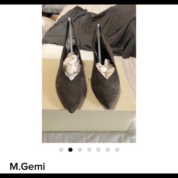 M Gemi grey sling back wedges - Picture 2 of 6